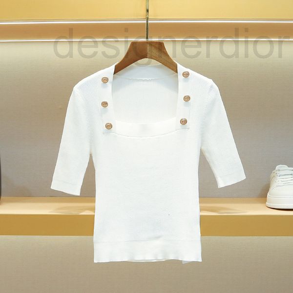women's sweaters designer family knitted short sleeve women's 2022 early season new french square neck slim fitting pullover, White;black
women's sweaters designer family knitted short sleeve women's 2022 early season new french square neck slim fitting pullover, White;black