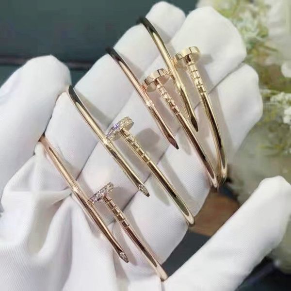 fashion designer ladies personalised bangle classic nail bracelet valentines day wedding gift 18k gold jewelry factory wholesale retail, Black
fashion designer ladies personalised bangle classic nail bracelet valentines day wedding gift 18k gold jewelry factory wholesale retail, Black