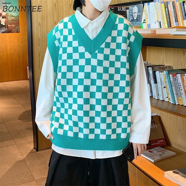 men's sweaters checkerboard sweater vest men fashion vintage vneck ins teenagers streetwear loose basic outwear sleeveless knitwear jum, White;black
men's sweaters checkerboard sweater vest men fashion vintage vneck ins teenagers streetwear loose basic outwear sleeveless knitwear jum, White;black