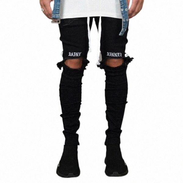 men's jeans slim fit side stripe skinny denim distressed stretchy pencil pants men full length man's clothes cool ripped trousers, Blue
men's jeans slim fit side stripe skinny denim distressed stretchy pencil pants men full length man's clothes cool ripped trousers, Blue