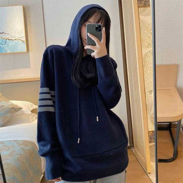 summer explosion tb striped wool knitted sweater stitched loose and thin hooded jacket unisex, Black
summer explosion tb striped wool knitted sweater stitched loose and thin hooded jacket unisex, Black