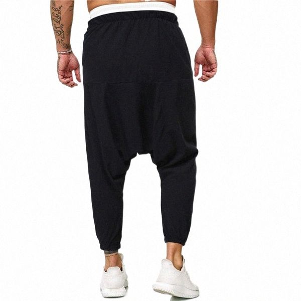 men's pants men elastic waisted casual loose jogging trousers cotton blend stretchy joggers plain sport bottoms plus size t1au#, Black
men's pants men elastic waisted casual loose jogging trousers cotton blend stretchy joggers plain sport bottoms plus size t1au#, Black