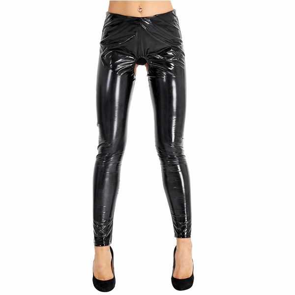 catsuit costumes black womens lingerie wet look pvc faux leather pants open crotch and butt pants skinny stretchy legging trousers
catsuit costumes black womens lingerie wet look pvc faux leather pants open crotch and butt pants skinny stretchy legging trousers