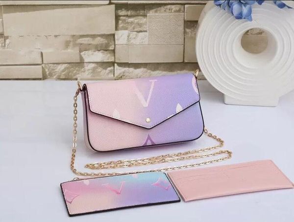 luxurys designer bag tie dye gradient monograms print leather 3 pcs/set women crossbody purse messenger bags handbags flowers shoulder lady
luxurys designer bag tie dye gradient monograms print leather 3 pcs/set women crossbody purse messenger bags handbags flowers shoulder lady