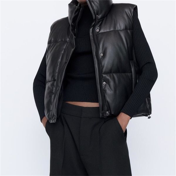 womens vests fashion streetwear women puffy vest winter thick parkas jacket black pu female coats faux leather down waistcoat loose lady ves, Black;white
womens vests fashion streetwear women puffy vest winter thick parkas jacket black pu female coats faux leather down waistcoat loose lady ves, Black;white