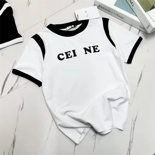 2023 new clothing winter high version cel round neck english black and white contrast color versatile cotton women's t-shirt
2023 new clothing winter high version cel round neck english black and white contrast color versatile cotton women's t-shirt