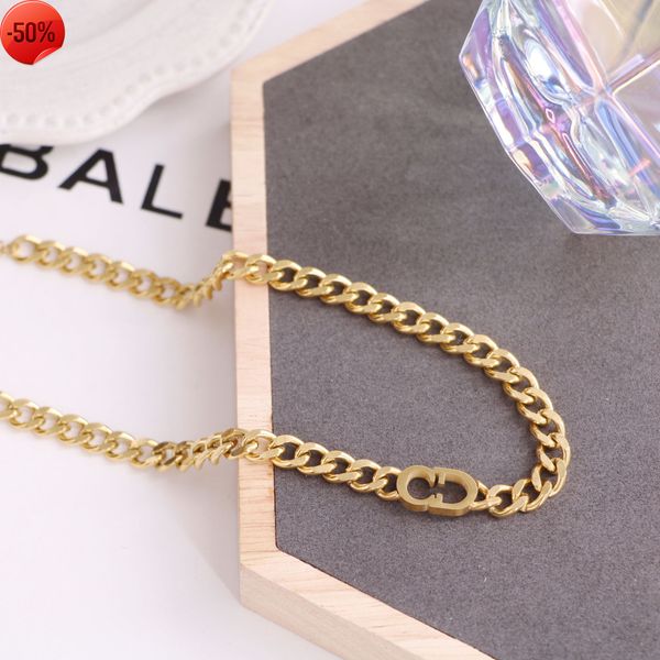 50% off factory clearance sale designer new brand jewelry necklace charm titanium steel 18k punk style d thick chain letter bracelet women s, Silver
50% off factory clearance sale designer new brand jewelry necklace charm titanium steel 18k punk style d thick chain letter bracelet women s, Silver