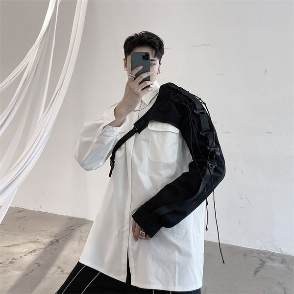 men's vests men personality one sleeve vest hip hop punk tactical cargo vest man asymmetric techwear waistcoat dj singer stage costume, Black;white
men's vests men personality one sleeve vest hip hop punk tactical cargo vest man asymmetric techwear waistcoat dj singer stage costume, Black;white