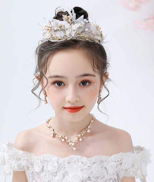 beauty gold flower girls' head pieces kids' wedding head piece princess hair wear girl accessories h920049 tiara&earrings&necklace, White;red
beauty gold flower girls' head pieces kids' wedding head piece princess hair wear girl accessories h920049 tiara&earrings&necklace, White;red