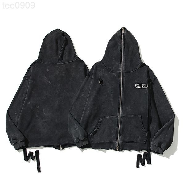 the correct version of askyurself loose sweater printing hoodie v10 tactical bandage washed used terry full zip hoodie, Black
the correct version of askyurself loose sweater printing hoodie v10 tactical bandage washed used terry full zip hoodie, Black