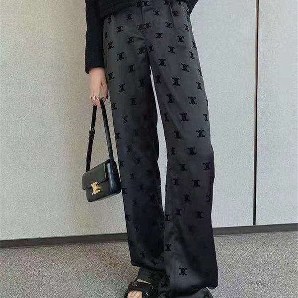 sweater 2023 new clothing winter high version flocking acetate ice silk wide leg women's vertical feeling season thin straight tube spo, Black
sweater 2023 new clothing winter high version flocking acetate ice silk wide leg women's vertical feeling season thin straight tube spo, Black