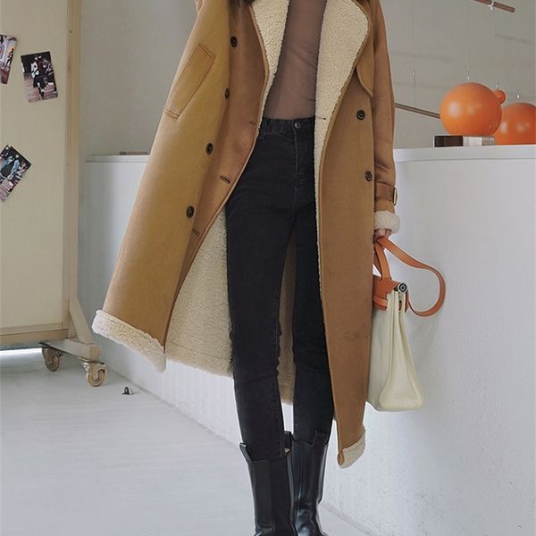 womens fur faux fur gvuw lamb fur wool coat women laple medium long single breasted pocket split long sleeve thick fashion lady luxury coats, Black
womens fur faux fur gvuw lamb fur wool coat women laple medium long single breasted pocket split long sleeve thick fashion lady luxury coats, Black