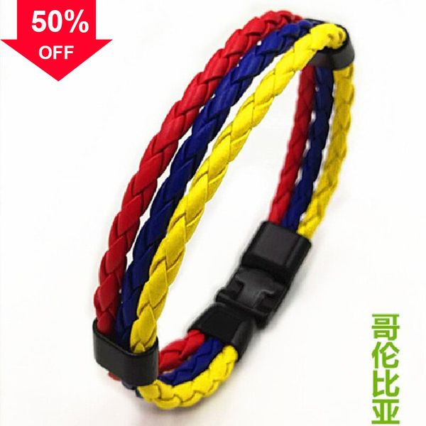 designer bracelets latest world cup sports accsori italy germany alloy buckle cowhide bracelet woven gift, Black
designer bracelets latest world cup sports accsori italy germany alloy buckle cowhide bracelet woven gift, Black