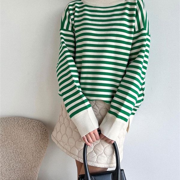 women's sweaters wotwoy knitted striped sweater women autumn winter loose casual thick pullovers female warm longsleeved round neck 22, White;black
women's sweaters wotwoy knitted striped sweater women autumn winter loose casual thick pullovers female warm longsleeved round neck 22, White;black
