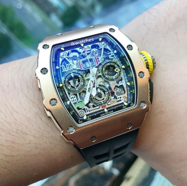 men's watch master stainless steel case mechanical automation butterfly buckle rubber strap hollow movement ikwatches transparent back, Slivery;brown
men's watch master stainless steel case mechanical automation butterfly buckle rubber strap hollow movement ikwatches transparent back, Slivery;brown