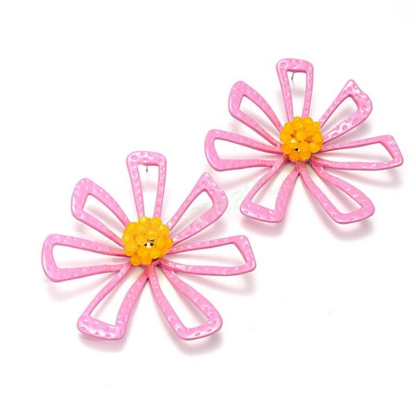 cute pink flower stud earrings for women fashion big size sweet metal earrings femme brincos jewelry, Golden;silver
cute pink flower stud earrings for women fashion big size sweet metal earrings femme brincos jewelry, Golden;silver