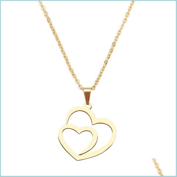 pendant necklaces stainless steel necklace for women man hollow double heart rose gold choker pendant engagement jewelry 20211229 t2 dhubd, Silver
pendant necklaces stainless steel necklace for women man hollow double heart rose gold choker pendant engagement jewelry 20211229 t2 dhubd, Silver