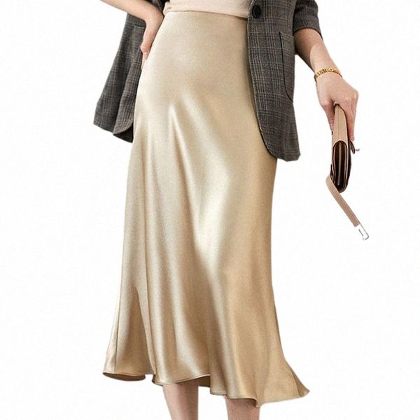 skirts summer satin long for women silk midi womens korean england style office lady simple solid elegant 79bt#, Black
skirts summer satin long for women silk midi womens korean england style office lady simple solid elegant 79bt#, Black