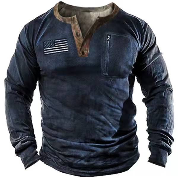 men s t shirts spring vintage flag print t shirts men long sleeve buttoned pocket v neck pullover mens tees fashion streetwear 220919, White;black
men s t shirts spring vintage flag print t shirts men long sleeve buttoned pocket v neck pullover mens tees fashion streetwear 220919, White;black