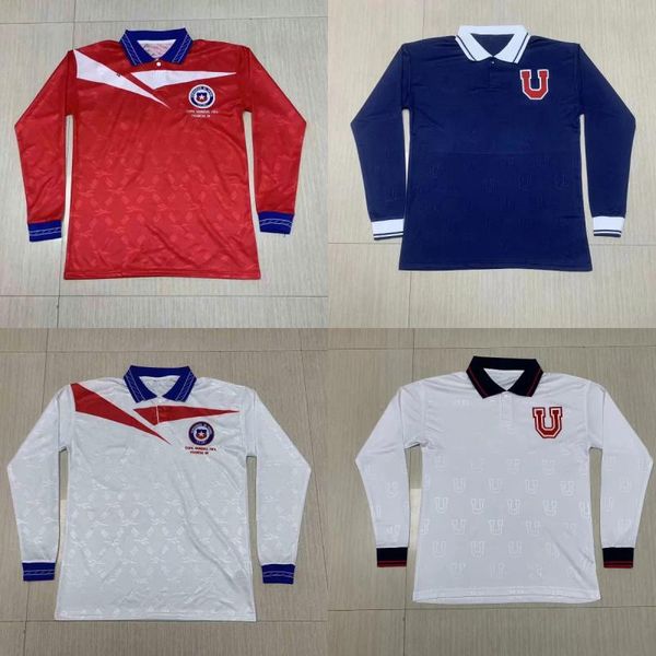 1998 long sleeve retro soccer jerseys salas zamorano neira home away vintage man football shirts classic uniform rozental acuna sierra top, Black
1998 long sleeve retro soccer jerseys salas zamorano neira home away vintage man football shirts classic uniform rozental acuna sierra top, Black