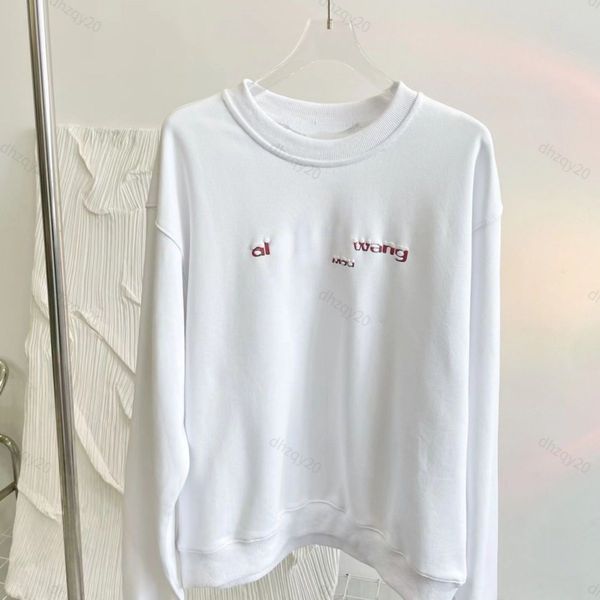 high version aw long sleeve t shirt women's designer letter print round neck pullover casual sweater mens and women's loose sweats, White
high version aw long sleeve t shirt women's designer letter print round neck pullover casual sweater mens and women's loose sweats, White