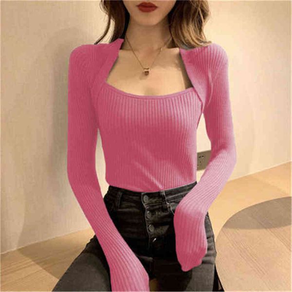women's sweaters korean fashion new woman sweaters spring autumn sweater slim tshirt woman square neck knitted long sleeves basic zy586, White;black
women's sweaters korean fashion new woman sweaters spring autumn sweater slim tshirt woman square neck knitted long sleeves basic zy586, White;black