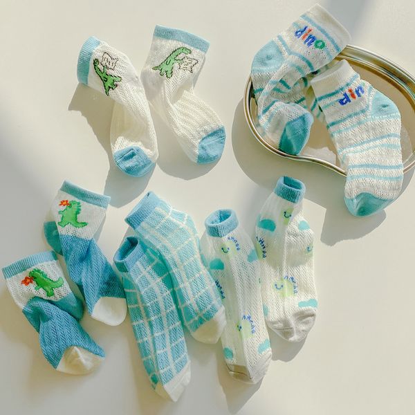 socks 5 pairs lot children summer cotton mesh socks with dinosaur print kids girl boy toddlers funny cute kawaii sock baby accessories 22091, Pink;yellow
socks 5 pairs lot children summer cotton mesh socks with dinosaur print kids girl boy toddlers funny cute kawaii sock baby accessories 22091, Pink;yellow