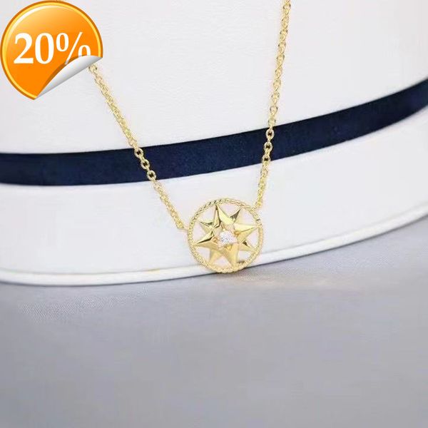 high-end fashion design women's necklace six awn star compass bracelet white fritillaria double-sided female simple clavicle chain, Silver
high-end fashion design women's necklace six awn star compass bracelet white fritillaria double-sided female simple clavicle chain, Silver