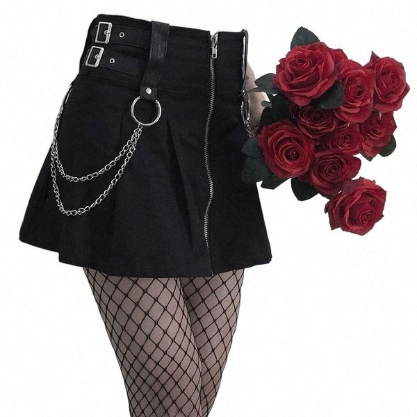 skirts autumn harajuku gothic punk women with metal chain high waist zipper fashion pleated mini skirt for girls e6px#, Black
skirts autumn harajuku gothic punk women with metal chain high waist zipper fashion pleated mini skirt for girls e6px#, Black