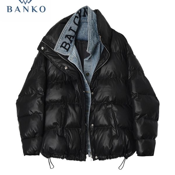 womens down parkas women winter jackets puffer cotton padded coat fashion denim spliced parkas coats long sleeve loose manteau femme hiver 2, Black
womens down parkas women winter jackets puffer cotton padded coat fashion denim spliced parkas coats long sleeve loose manteau femme hiver 2, Black