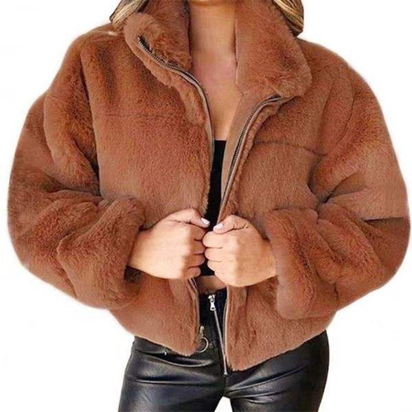 womens fur faux ever rabbit coat women autumn winter thick warm plush jacket female short 220920, Black
womens fur faux ever rabbit coat women autumn winter thick warm plush jacket female short 220920, Black