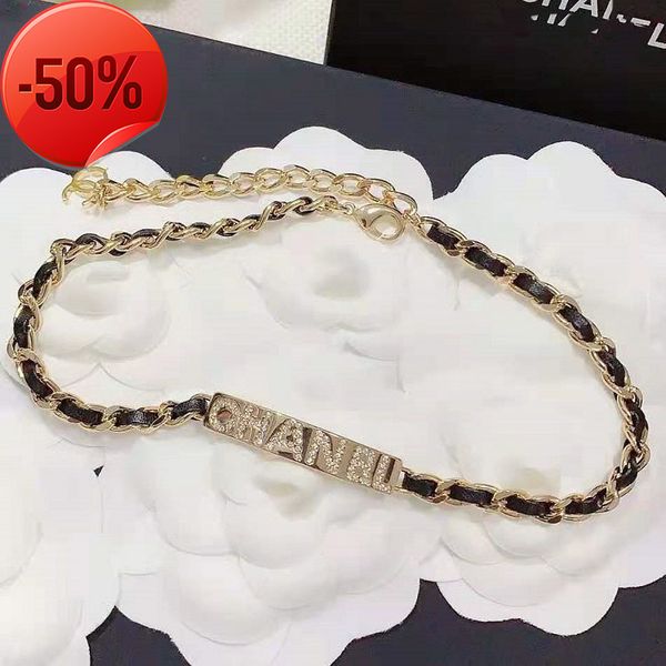 50% off factory clearance sale designer new brand jewelry necklace charm chain inlaid letter brass clavicle women's fashion, Silver
50% off factory clearance sale designer new brand jewelry necklace charm chain inlaid letter brass clavicle women's fashion, Silver