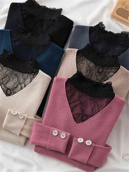 women's sweaters half colt knitted sweater women autumn and winter korean style inner stitching lace sweater slim depth sweaters j22091, White;black
women's sweaters half colt knitted sweater women autumn and winter korean style inner stitching lace sweater slim depth sweaters j22091, White;black