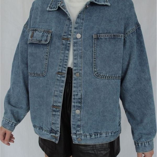women's jackets syiwidii denim jacket for clothes oversized jeans coat korean coats spring fall blue outwear 220924, Black;brown
women's jackets syiwidii denim jacket for clothes oversized jeans coat korean coats spring fall blue outwear 220924, Black;brown