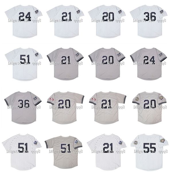 gla2000 retro 51 bernie williams jersey 55 hideki matsui 24 tino martinez 21 20 jorge posada 36 david cone ws vintage baseball, Black
gla2000 retro 51 bernie williams jersey 55 hideki matsui 24 tino martinez 21 20 jorge posada 36 david cone ws vintage baseball, Black