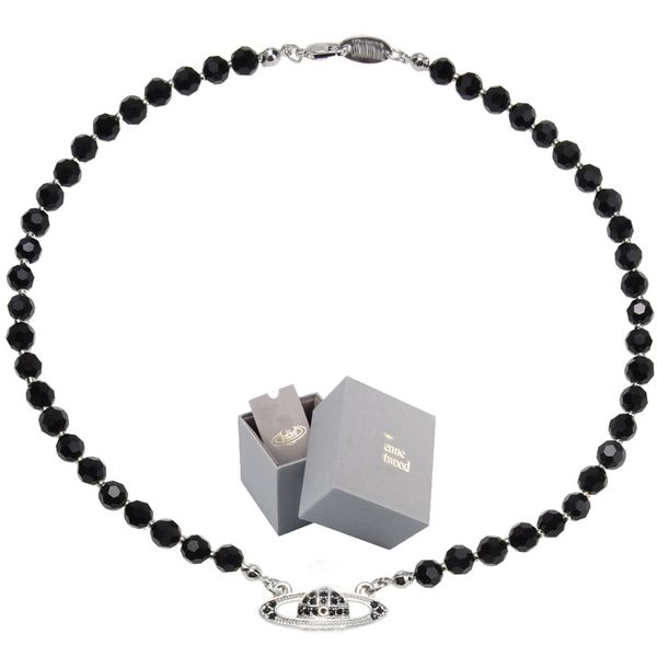 saturn black crystal single layer full diamond necklace punk dark style collarbone chain can be worn by men and women with box, Silver
saturn black crystal single layer full diamond necklace punk dark style collarbone chain can be worn by men and women with box, Silver