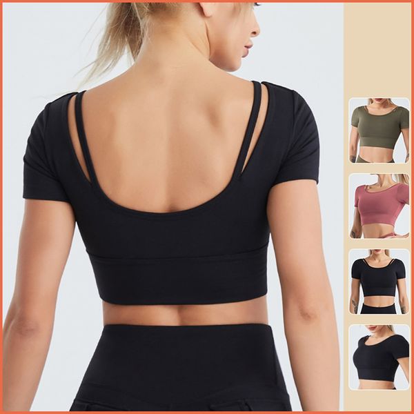 fashion yoga fitness crop tshirts for womens gym quick dry sports short sleeve back built-in chest pad t-shirts 20w155, White
fashion yoga fitness crop tshirts for womens gym quick dry sports short sleeve back built-in chest pad t-shirts 20w155, White