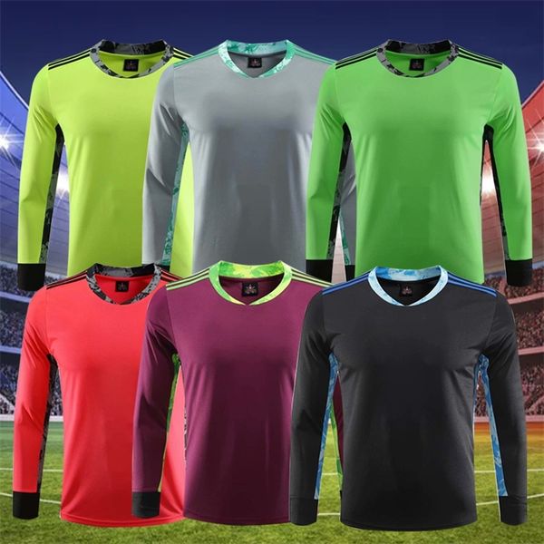 gym clothing men's soccer training goalkeeper uniform suit football jersey set long sleeve and protective sponge pants 220919, White;black
gym clothing men's soccer training goalkeeper uniform suit football jersey set long sleeve and protective sponge pants 220919, White;black