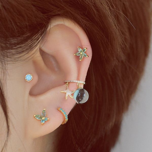 stud mengjiqiao korean cute zircon blue starfish earrings for women glass ball sea brincos summer holiday jewelry gifts 220920, Golden;silver
stud mengjiqiao korean cute zircon blue starfish earrings for women glass ball sea brincos summer holiday jewelry gifts 220920, Golden;silver