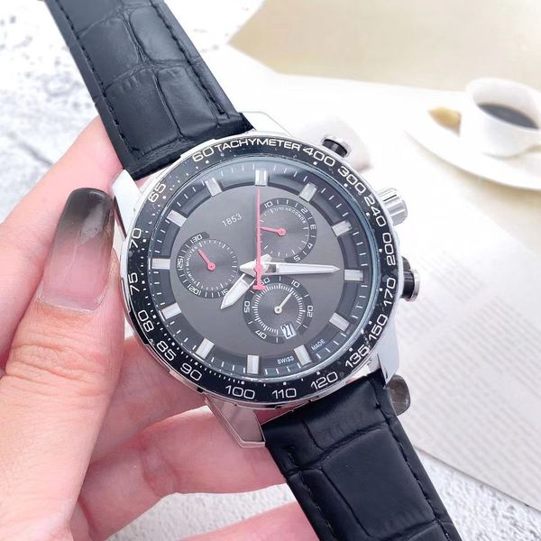 luxury men's sport watch three pin display calendar brand designer watch 1853 steel strap or belt, Slivery;brown
luxury men's sport watch three pin display calendar brand designer watch 1853 steel strap or belt, Slivery;brown