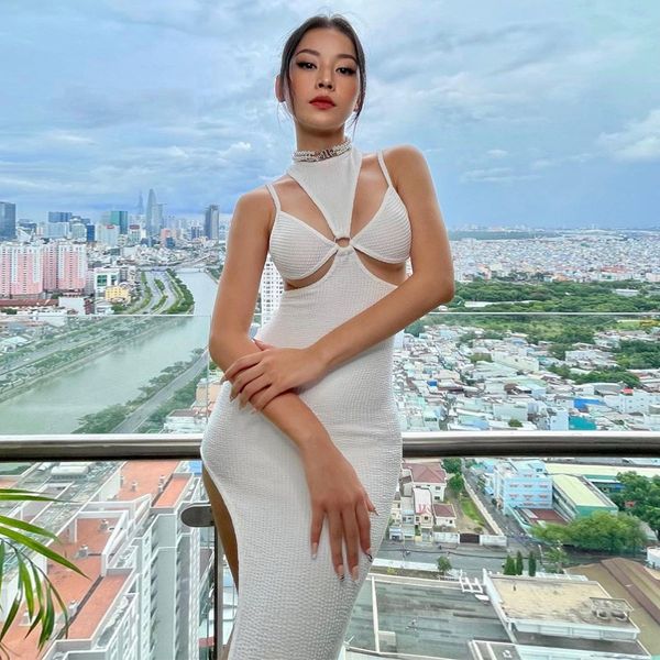 casual dresses hollow-out design temperament solid color knit slit dress, Black;gray
casual dresses hollow-out design temperament solid color knit slit dress, Black;gray