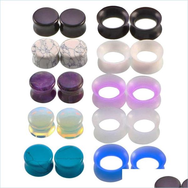 plugs tunnels 10 pair nature stone ear plugs sile tunnels double flare gauges stretcher earlet expanders body piercing j jewelshops dhept, Silver
plugs tunnels 10 pair nature stone ear plugs sile tunnels double flare gauges stretcher earlet expanders body piercing j jewelshops dhept, Silver