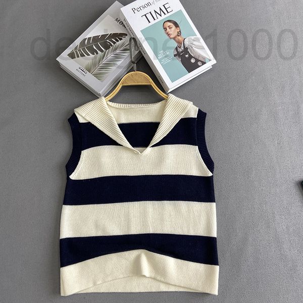 women's tanks & camis designer knitted stripe navy collar wool sleeveless vest women's wear 2022 summer new casual style tepk, White
women's tanks & camis designer knitted stripe navy collar wool sleeveless vest women's wear 2022 summer new casual style tepk, White