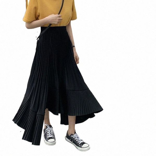 skirts irregular women solid pleated streetwear asymmetrical high waist chiffon korean style fashion chic harajuku simple f4vx#, Black
skirts irregular women solid pleated streetwear asymmetrical high waist chiffon korean style fashion chic harajuku simple f4vx#, Black