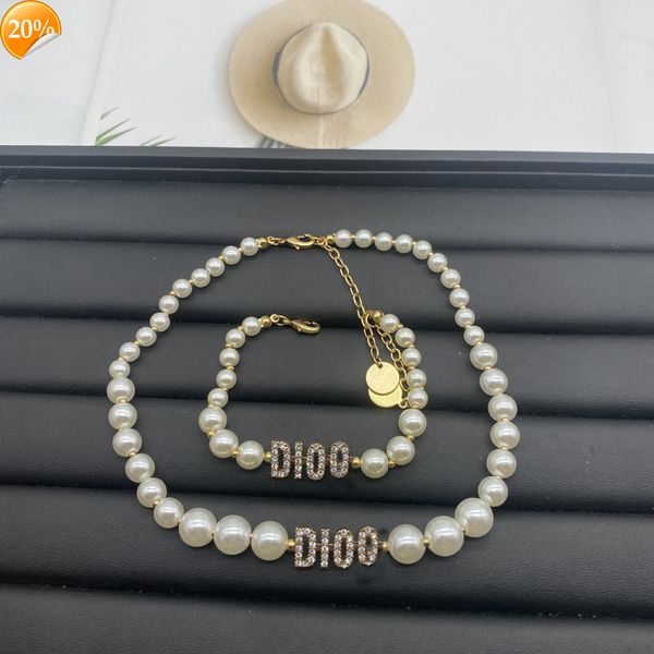 high-end fashion design women's necklace japanese and korean network red cd letter pearl collar chain female luxury simple high level m, Silver
high-end fashion design women's necklace japanese and korean network red cd letter pearl collar chain female luxury simple high level m, Silver