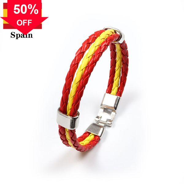designer bracelets latest world cup stainls steel woven national flag pu leather football country spain france italy colombia, Black
designer bracelets latest world cup stainls steel woven national flag pu leather football country spain france italy colombia, Black