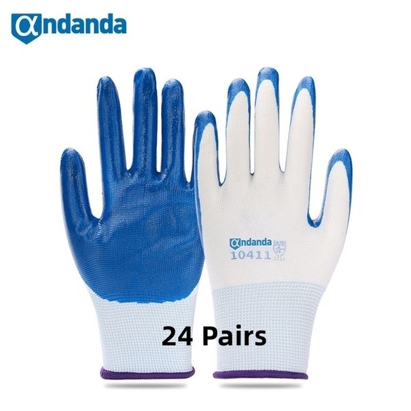 mittens andanda 24pairs work gloves palm dipped nitrile mechanic repairing abrasion resistance safety security protection 220920, Blue;gray
mittens andanda 24pairs work gloves palm dipped nitrile mechanic repairing abrasion resistance safety security protection 220920, Blue;gray
