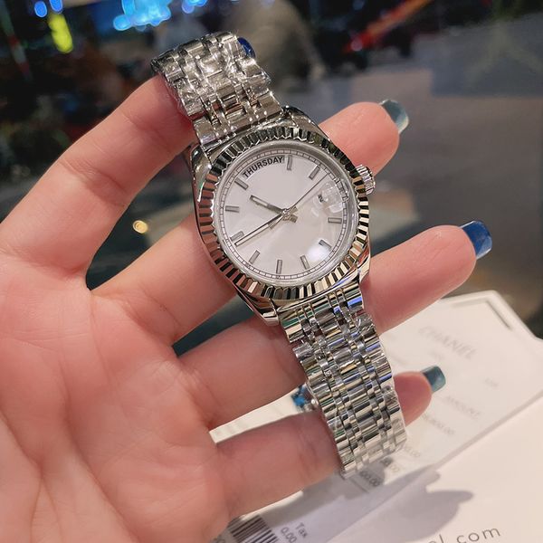 women's designer watches weekly calendar white dial 33 mm scratch resistant blue crystal stainless steel automatic mechanical watchs, Slivery;brown
women's designer watches weekly calendar white dial 33 mm scratch resistant blue crystal stainless steel automatic mechanical watchs, Slivery;brown