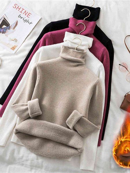 women's sweaters autumn winter women knitted turtleneck sweaters 2022 casual new sweater jumper long sleeves fleece warm knitted sweate, White;black
women's sweaters autumn winter women knitted turtleneck sweaters 2022 casual new sweater jumper long sleeves fleece warm knitted sweate, White;black