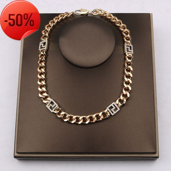 50% off factory clearance sale designer new brand jewelry necklace charm finn's thick chain punk plated cuban women's personalized, Silver
50% off factory clearance sale designer new brand jewelry necklace charm finn's thick chain punk plated cuban women's personalized, Silver